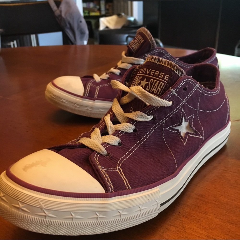 Purple Converse “One Star” Low Top Sneakers
